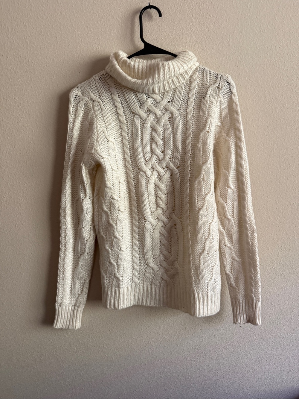 Lauren Ralph Lauren Cream Cable Turtleneck Sweater
